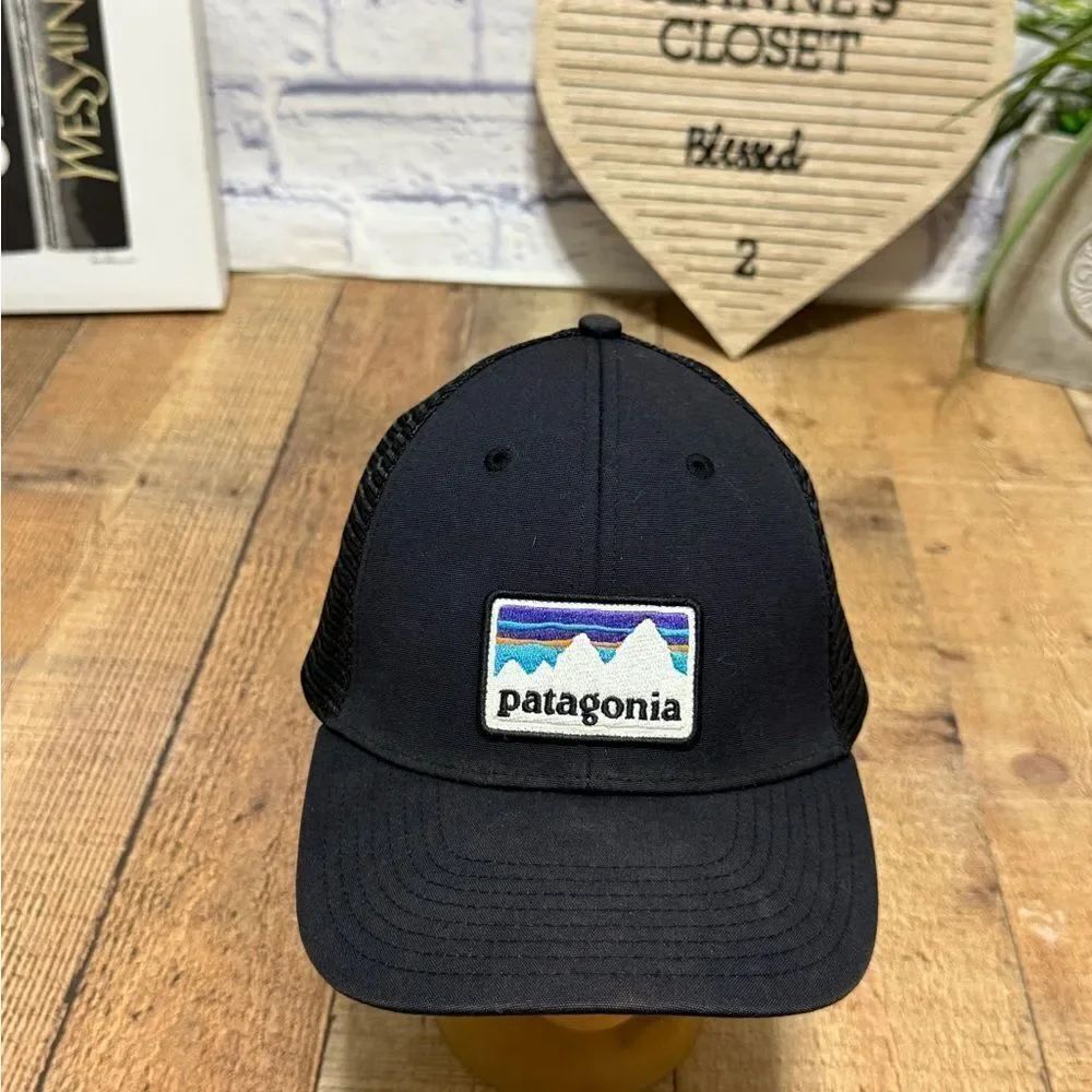 Patagonia Black Trucker Mesh Snapback Hat